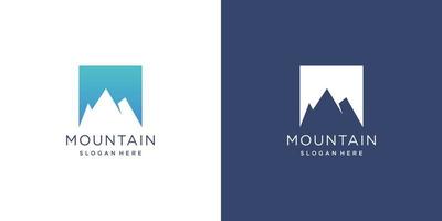 Mountain logo design with creative modern concept idea vector