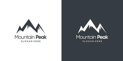 montaña logo diseño con creativo moderno concepto idea vector