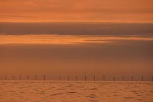 Sunset over the sea photo