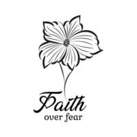 Biblical Phrase with Floral Design. Christian typography for print or use as poster, card, flyer or T shirt vector