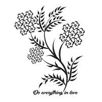 Biblical Phrase with Floral Design. Christian typography for print or use as poster, card, flyer or T shirt vector