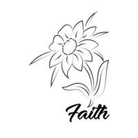 Biblical Phrase with Floral Design. Christian typography for print or use as poster, card, flyer or T shirt vector