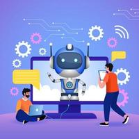 Chatbot Technology Concept vector