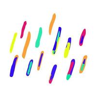 Vector Colorful Illustration of Abstract Doodle Pattern Isolated on White Background