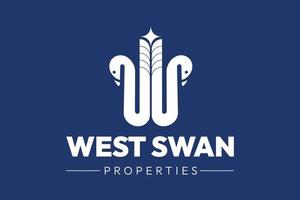 swan properties logo design, real estate logo design vector pro download