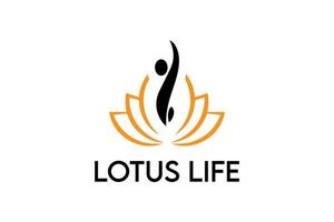 lotus life, spa and skin care , beauty  style and salon logo vector