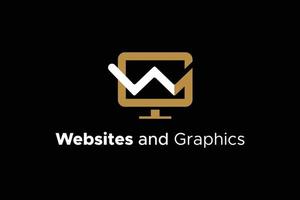 website and graphics wg latter mark  logo design vector