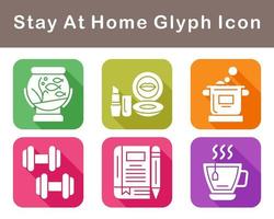 Stay At Home Vector Icon Set