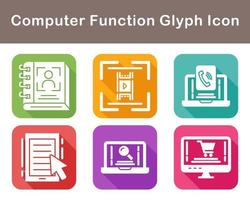 Computer Function Vector Icon Set