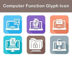 Computer Function Vector Icon Set