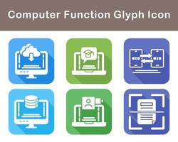 computadora función vector icono conjunto