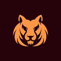 animal Tigre cara cabeza bestia moderno logo vector