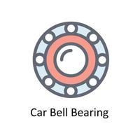 Car Bell Bearing  Vector    Fill Outline Icons. Simple stock illustration stock