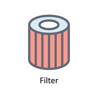 Filter Vector    Fill Outline Icons. Simple stock illustration stock