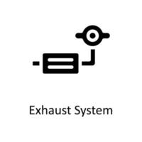 Exhaust System Vector     Solid Icons. Simple stock illustration stock