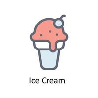 Ice Cream  Vector     Fill outline Icons. Simple stock illustration stock