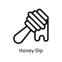 Honey Dip Vector      outline Icons. Simple stock illustration stock