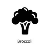 brócoli vector sólido iconos sencillo valores ilustración valores