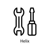 Helix Vector     Outline Icons. Simple stock illustration stock