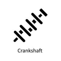 Crankshaft Vector     Solid Icons. Simple stock illustration stock
