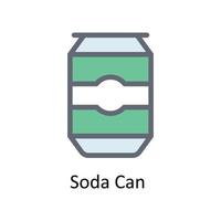 Soda Can  Vector     Fill outline Icons. Simple stock illustration stock