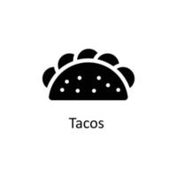 Tacos  Vector      Solid Icons. Simple stock illustration stock