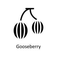 Gooseberry Vector  Solid Icons. Simple stock illustration stock