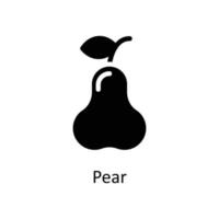 Pear Vector  Solid Icons. Simple stock illustration stock