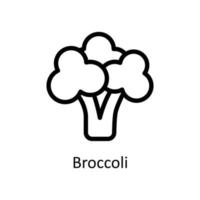 Broccoli Vector  Outline Icons. Simple stock illustration stock