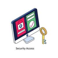 Security Access Vector Isometric Icons. Simple stock illustration