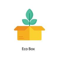 Eco Box Vector Flat Icons. Simple stock illustration stock