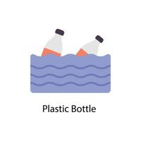 Plastic Bottle Vector Flat Icons. Simple stock illustration stock