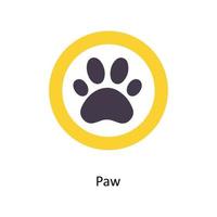 Paw vector Flat Icons. Simple stock illustration stock illustration