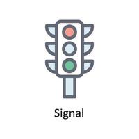 signal Vector    Fill Outline Icons. Simple stock illustration stock