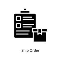 Ship Order Vector Solid Icons. Simple stock illustration stock