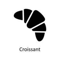 Croissant Vector      Solid Icons. Simple stock illustration stock