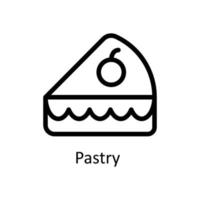 Pastry  Vector      outline Icons. Simple stock illustration stock