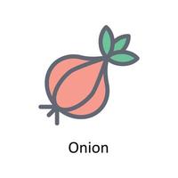 Onion Vector Fill Outline Icons. Simple stock illustration stock