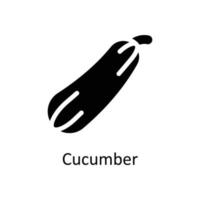 Cucumber Vector  Solid Icons. Simple stock illustration stock