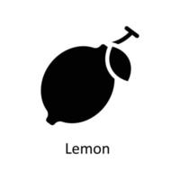 Lemon Vector  Solid Icons. Simple stock illustration stock