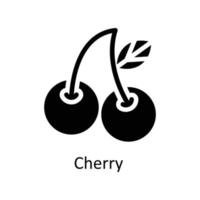 Cherry Vector  Solid Icons. Simple stock illustration stock