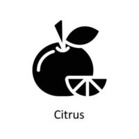 Citrus Vector  Solid Icons. Simple stock illustration stock