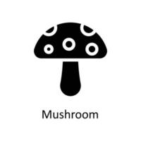 Mushroom Vector  Solid Icons. Simple stock illustration stock