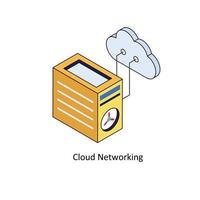 Cloud Networking Vector Isometric Icons. Simple stock illustration