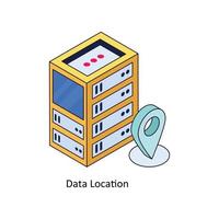 Data Location Vector Isometric Icons. Simple stock illustration