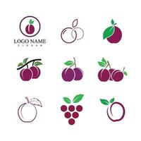 Plum logo vector icon design template