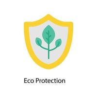 Eco protection Vector Flat Icons. Simple stock illustration stock