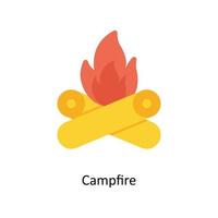Campfire  vector Flat Icons. Simple stock illustration stock illustration