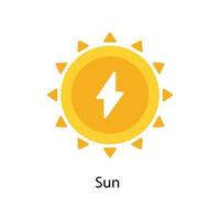 SUN Vector Flat Icons. Simple stock illustration stock