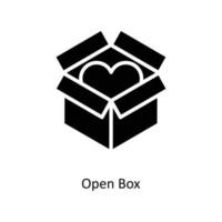 Open Box Vector Solid Icons. Simple stock illustration stock